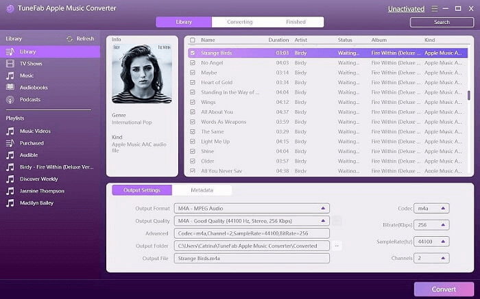 Cargue música de iTunes para convertir