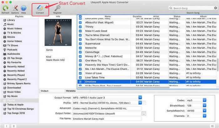 Convert Apple Music Tracks Ukeysoft
