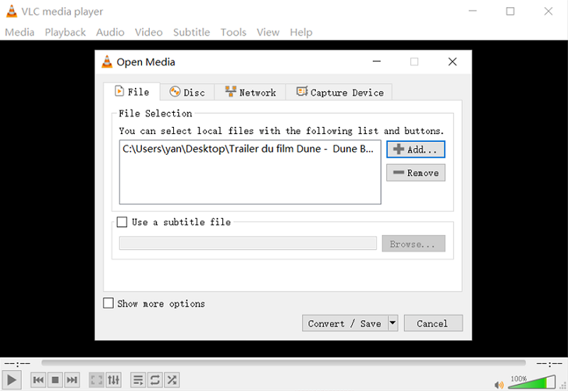 Add Video to VLC