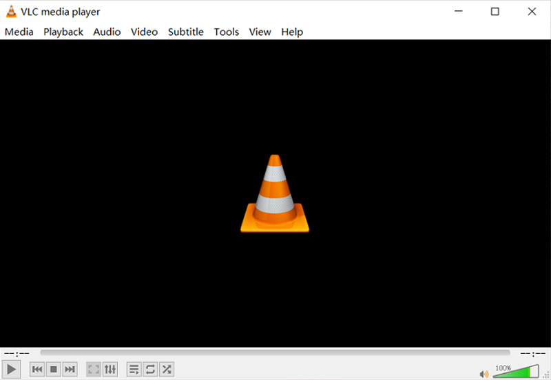 Pagina iniziale del lettore multimediale VLC