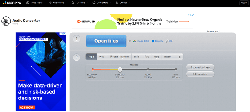 123APPS在線音頻轉換器