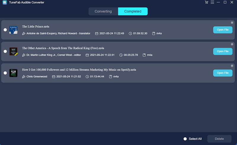 Audible Converter Finish Conversion