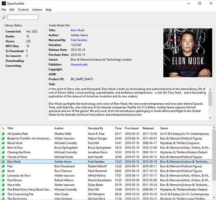 openaudible book chapters