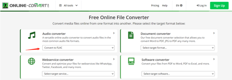 Online Convert FLAC Audio Converter