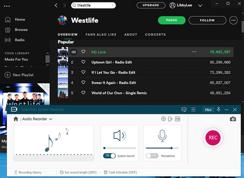 Preset System Volume to Record Audio