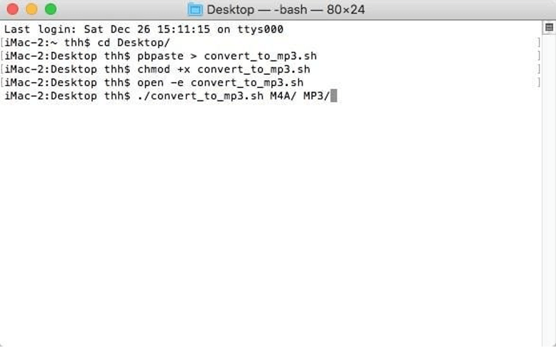 Convert M4A to MP3 Using Terminal