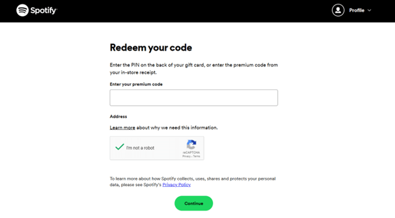 entrez-le-code-de-la-carte-cadeau-premium-de-spotify