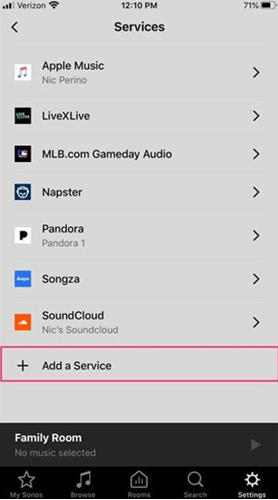 Add Spotify Source in Sonos on iOS