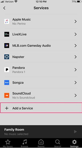 Adicione Spotify ao Sonos no iPhone