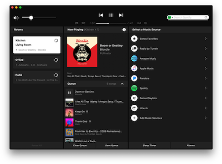 Aggiungi Amazon Music Service sull'app Sonos su Mac