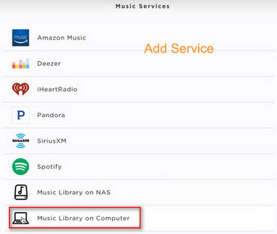 Ajouter un service de musique à Bose Soundtouch