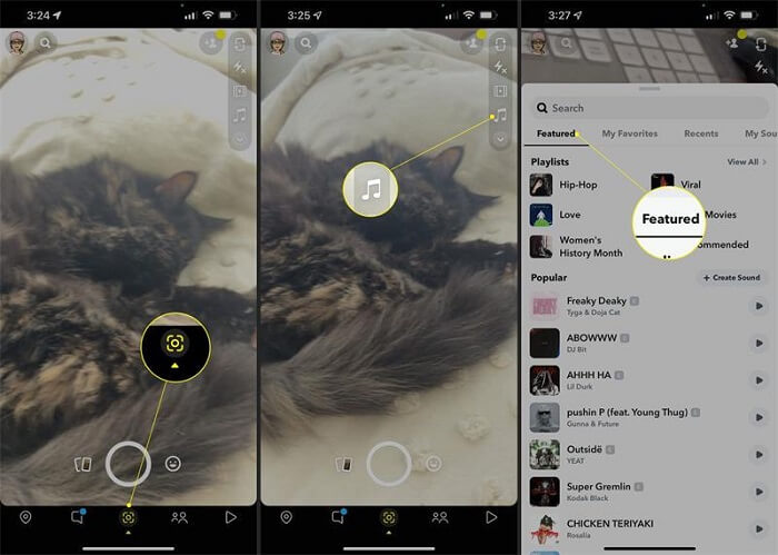 Add Spotify to Video Snapchat Mobile