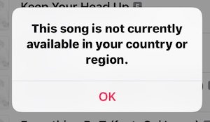 Apple Music Not Available on Region