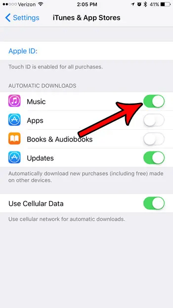 Turn on Apple Music Automatic Download