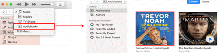 Livres audio sur iTunes Mac