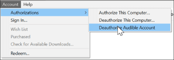 Autoriser le compte Audible dans iTunes