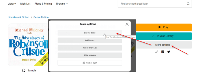 Buy Audible Library Book