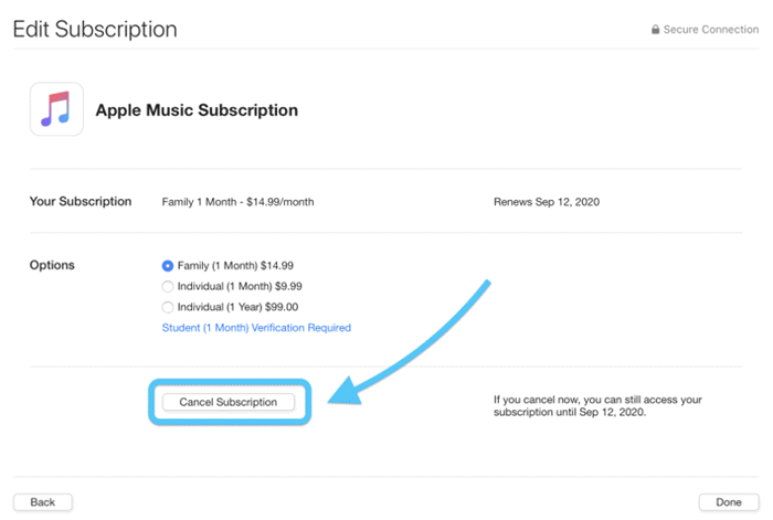 Cancel Apple Music Membership Mac