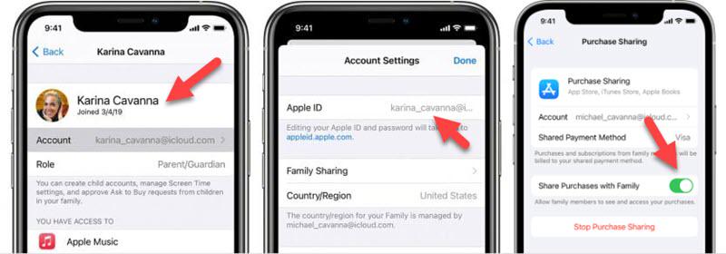 Check Whether Family Sharing Turned on