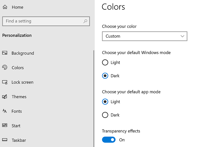 Choose Default Windows Mode