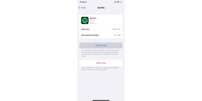 Cancella cache iPhone su Spotify