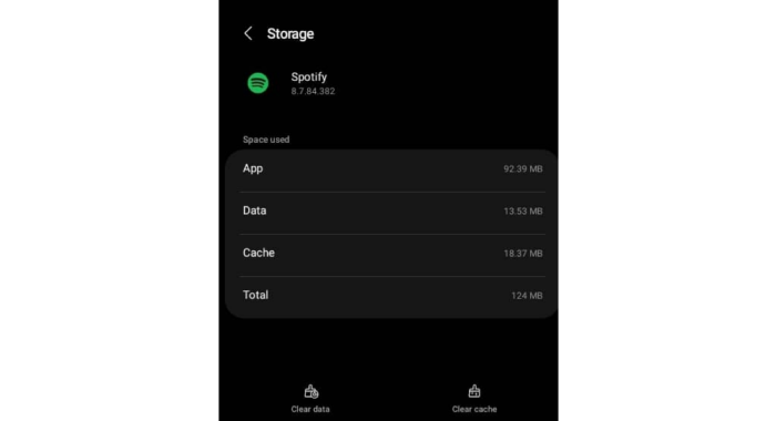 Clear Spotify Cache Android Setting