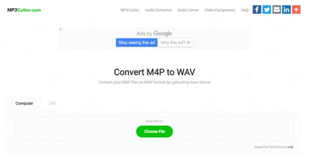 Convert M4P to WAV MP3Cutter