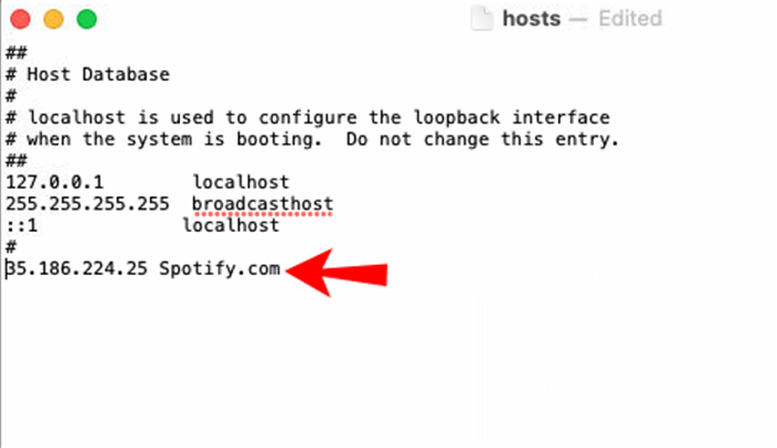 Remove Spotify Entries from Hosts on Mac
