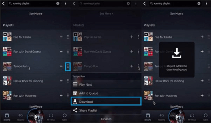 Scarica lo streaming di Amazon Music nell'app