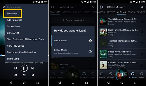 Download Amazon Music to iPhone on Android