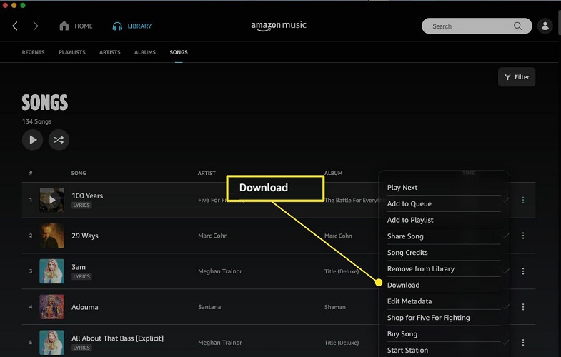 Download Amazon Songs on Computer