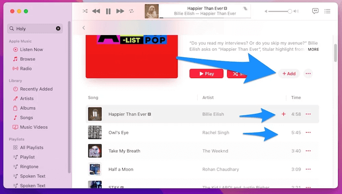 Descarga Apple Music para escuchar sin conexión en Mac