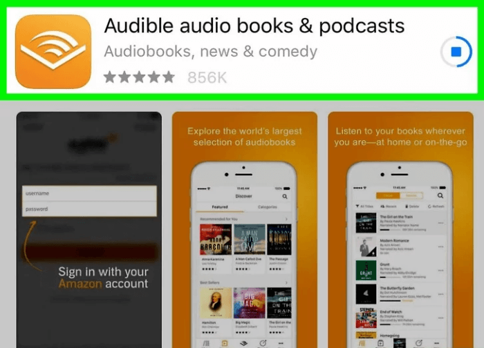 Scarica l'app Audible su Android