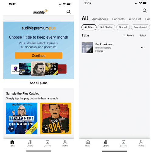 Download Audible Books on App