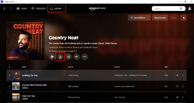 Descargue Amazon Music comprada en la aplicación Amazon Music