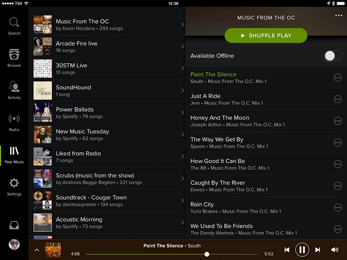 Download Songs on Spotify on iPad