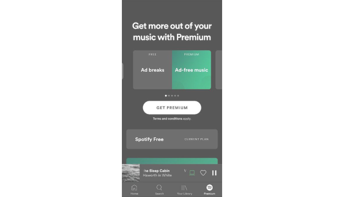 Obtenga Spotify Premium en el móvil