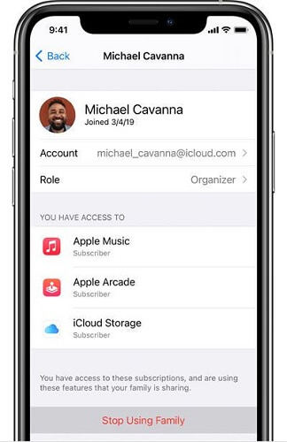 Stop Using Apple Music Family Plan on Phone