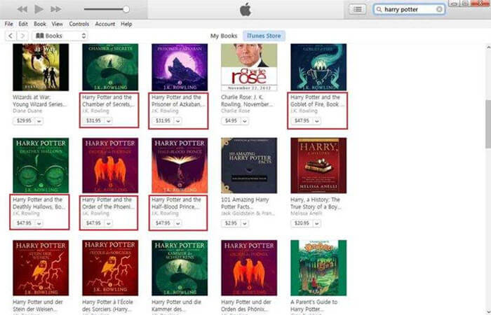 iTunes Store Download Harry Potter Audiobooks