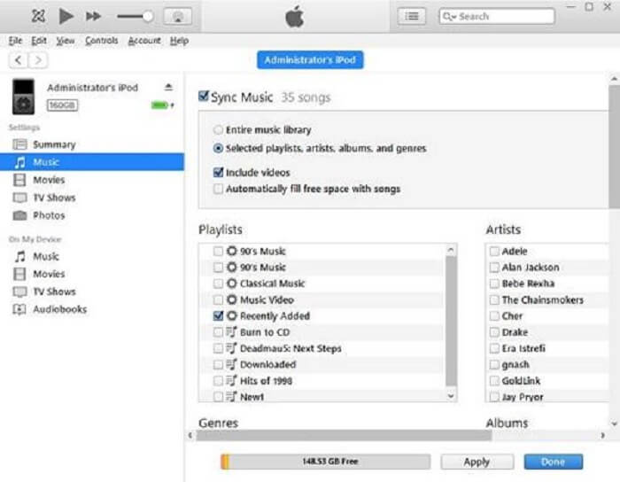 iTunes Sync Apple Music to iPod