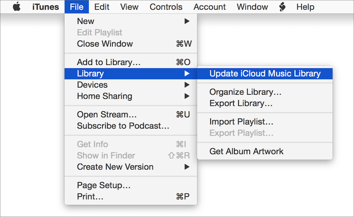 iTunes Update iCloud Music Library