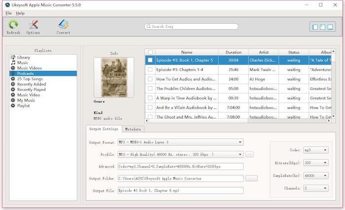 Load iTunes Library UkeySoft