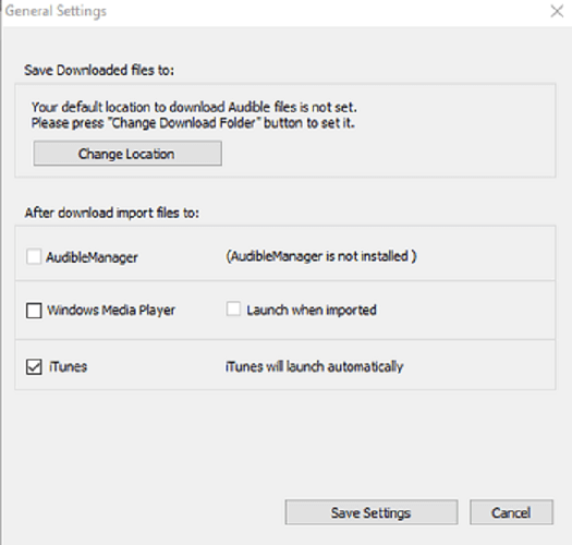 Apri Audible Download Manager