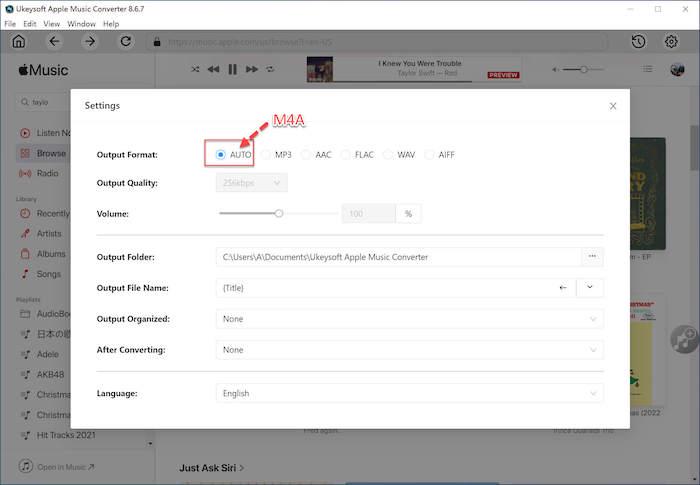 Output Settings UkeySoft New