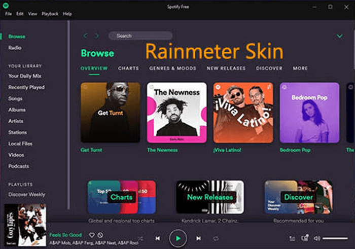 Peau Rainmeter pour Spotify