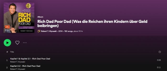Rich Dad Poor Dad Spotify Audiobook