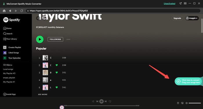 Drag and Drop Spotify Playlists to Convert