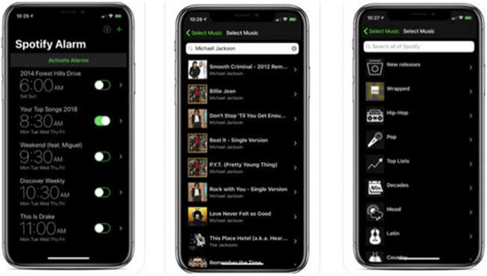 Set Spotify as Alarm Clock iOS