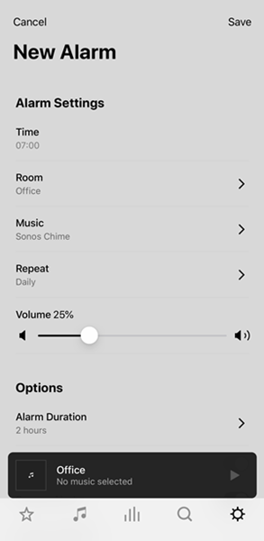 Set Spotify Music as Alarm on Sonos