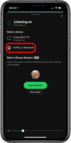 Spotify App Play to HomePod Mini